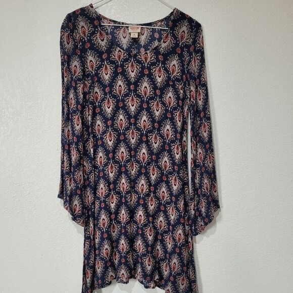 Mossimo peacock boho design mini dress - Picture 1 of 5